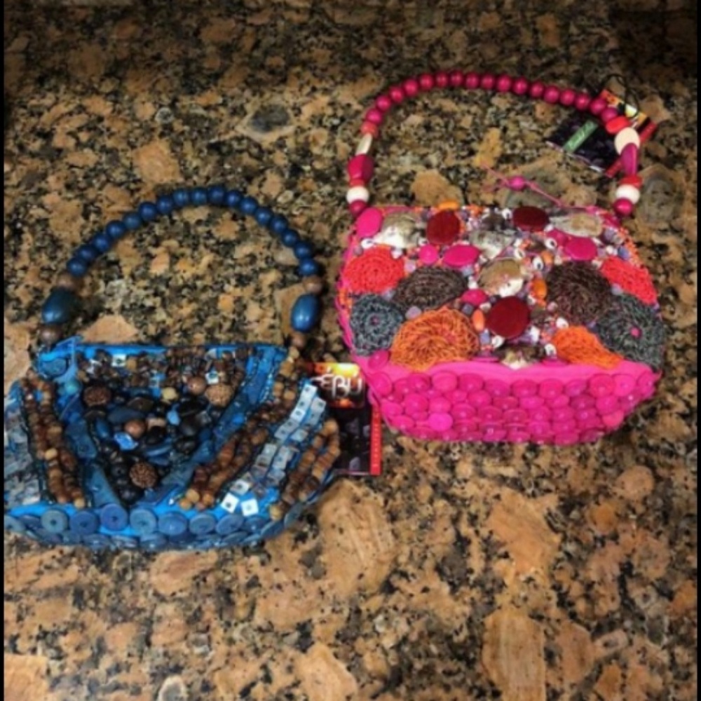 2 beaded purses